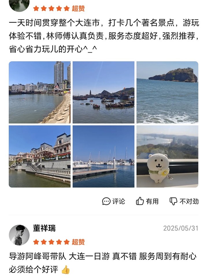 大连青春致远国旅游客真实好评截图10